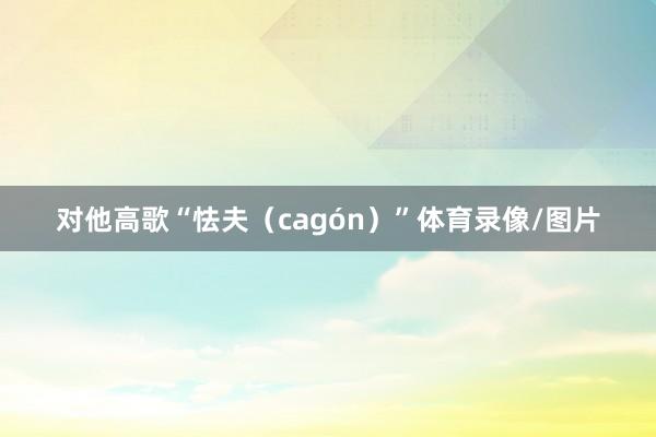 对他高歌“怯夫（cagón）”体育录像/图片