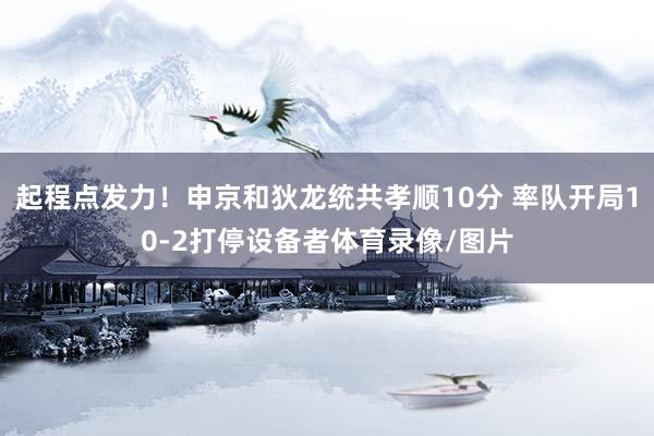起程点发力！申京和狄龙统共孝顺10分 率队开局10-2打停设备者体育录像/图片