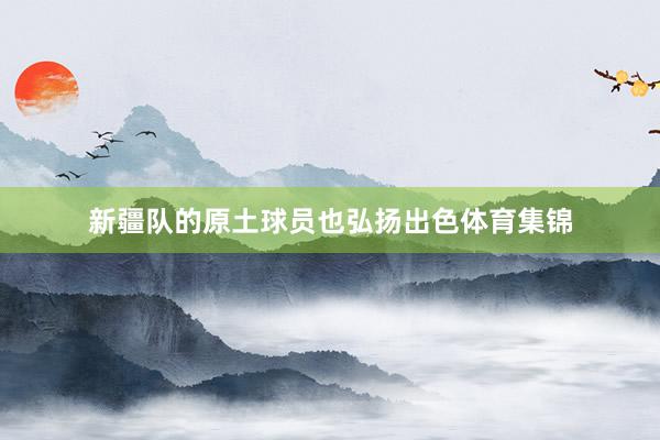 新疆队的原土球员也弘扬出色体育集锦