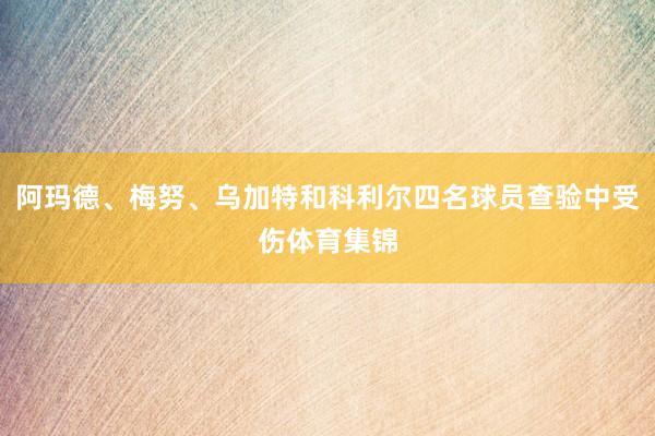 阿玛德、梅努、乌加特和科利尔四名球员查验中受伤体育集锦