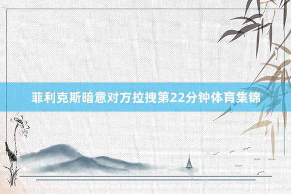 菲利克斯暗意对方拉拽第22分钟体育集锦