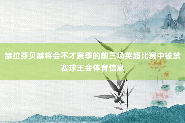 赫拉芬贝赫将会不才赛季的前三场英超比赛中被禁赛球王会体育信息