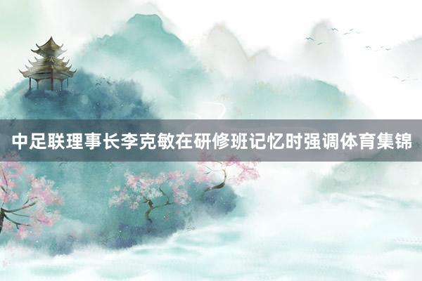 中足联理事长李克敏在研修班记忆时强调体育集锦