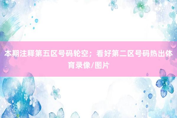 本期注释第五区号码轮空；看好第二区号码热出体育录像/图片