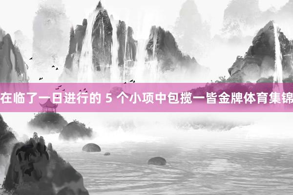 在临了一日进行的 5 个小项中包揽一皆金牌体育集锦