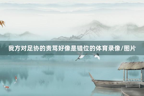 我方对足协的责骂好像是错位的体育录像/图片