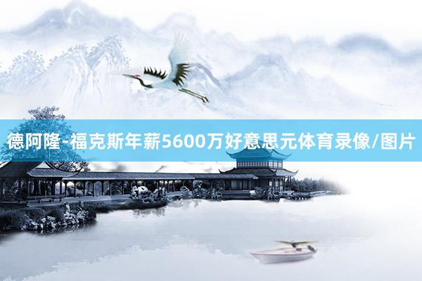 德阿隆-福克斯年薪5600万好意思元体育录像/图片