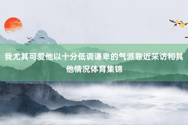 我尤其可爱他以十分低调谦卑的气派靠近采访和其他情况体育集锦