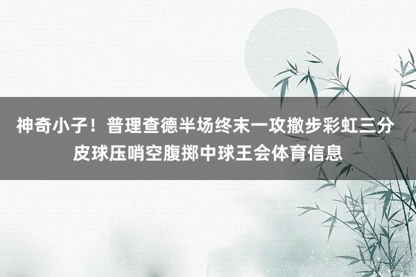 神奇小子！普理查德半场终末一攻撤步彩虹三分 皮球压哨空腹掷中球王会体育信息
