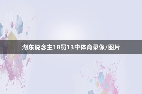 湖东说念主18罚13中体育录像/图片