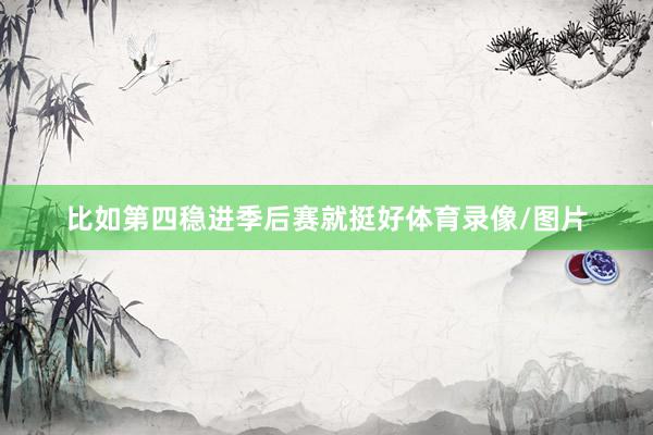 比如第四稳进季后赛就挺好体育录像/图片