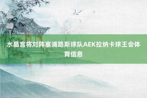水晶宫将对阵塞浦路斯球队AEK拉纳卡球王会体育信息