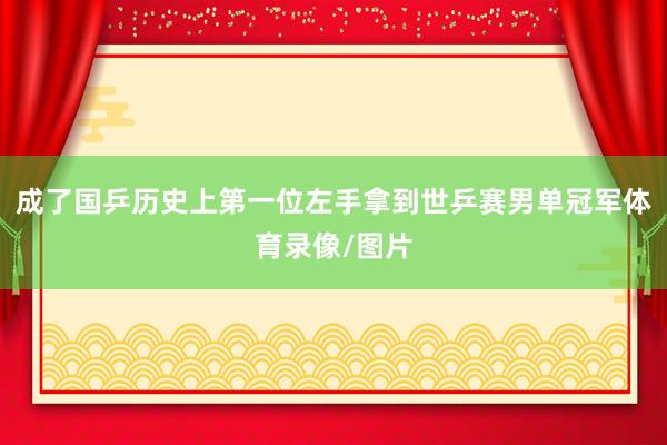 成了国乒历史上第一位左手拿到世乒赛男单冠军体育录像/图片