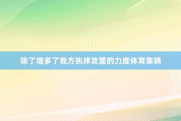 除了增多了我方执球攻筐的力度体育集锦